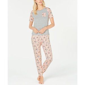 Flora by Flora Nikrooz Knit Top & Pants Pajama Set L